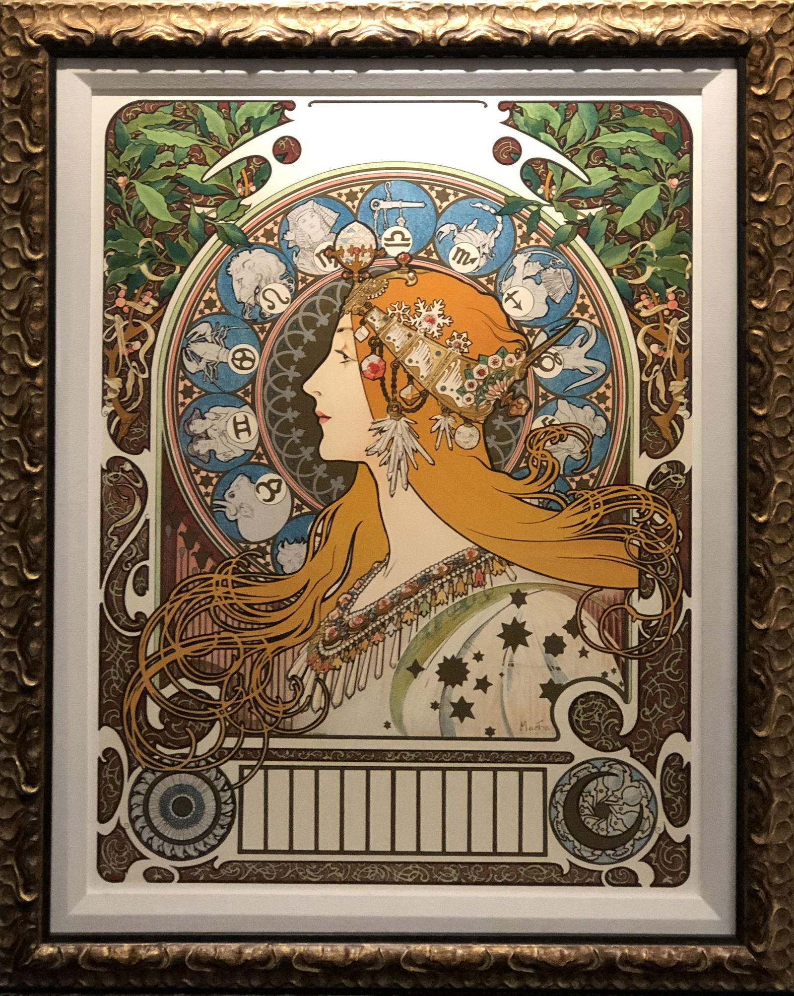 Alphonse Mucha "Zodiaque Val. S" Lithograph (1 of 7)