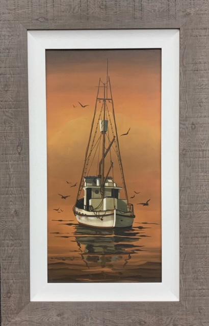 Winifred W. Smith "Fishing at Sunset" Signed Original (1 of 4)