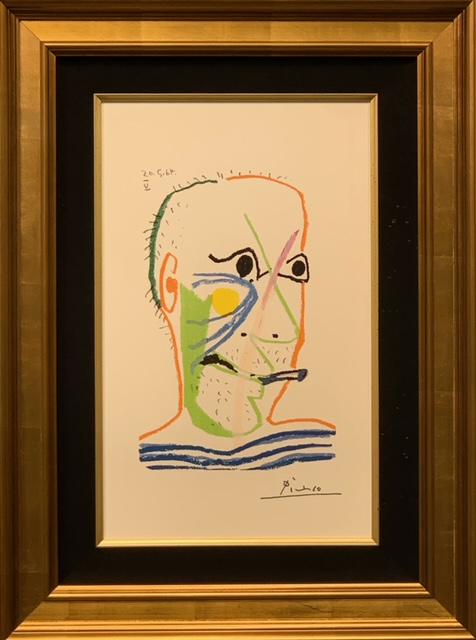 Picasso "Face Of A Man V with Cigarette" Plate Signed (1 of 6)