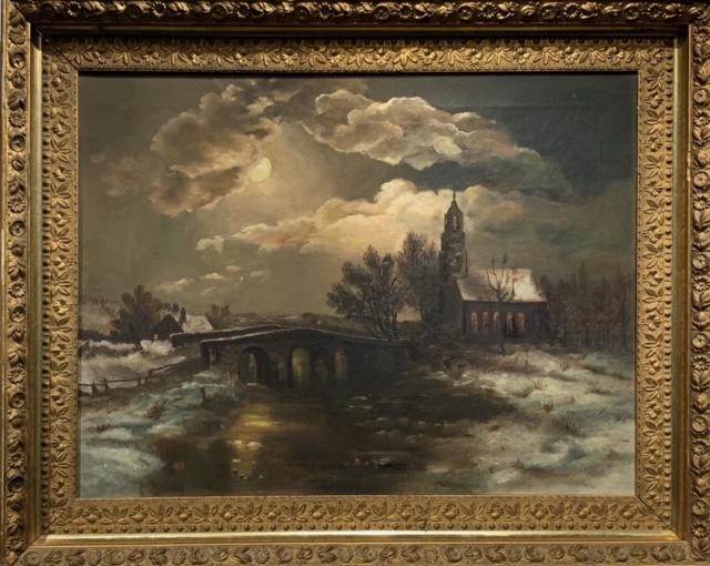 Sisters Notredam Original Oil on Canvas: Artist: Unknown Title: Sisters Notredam Medium: Oil on Canvas with Original Frame Circa 40's or 50's (from a Private Collector) Art Dimensions: 19 H x 25 W inches Framed Dimensions: 2