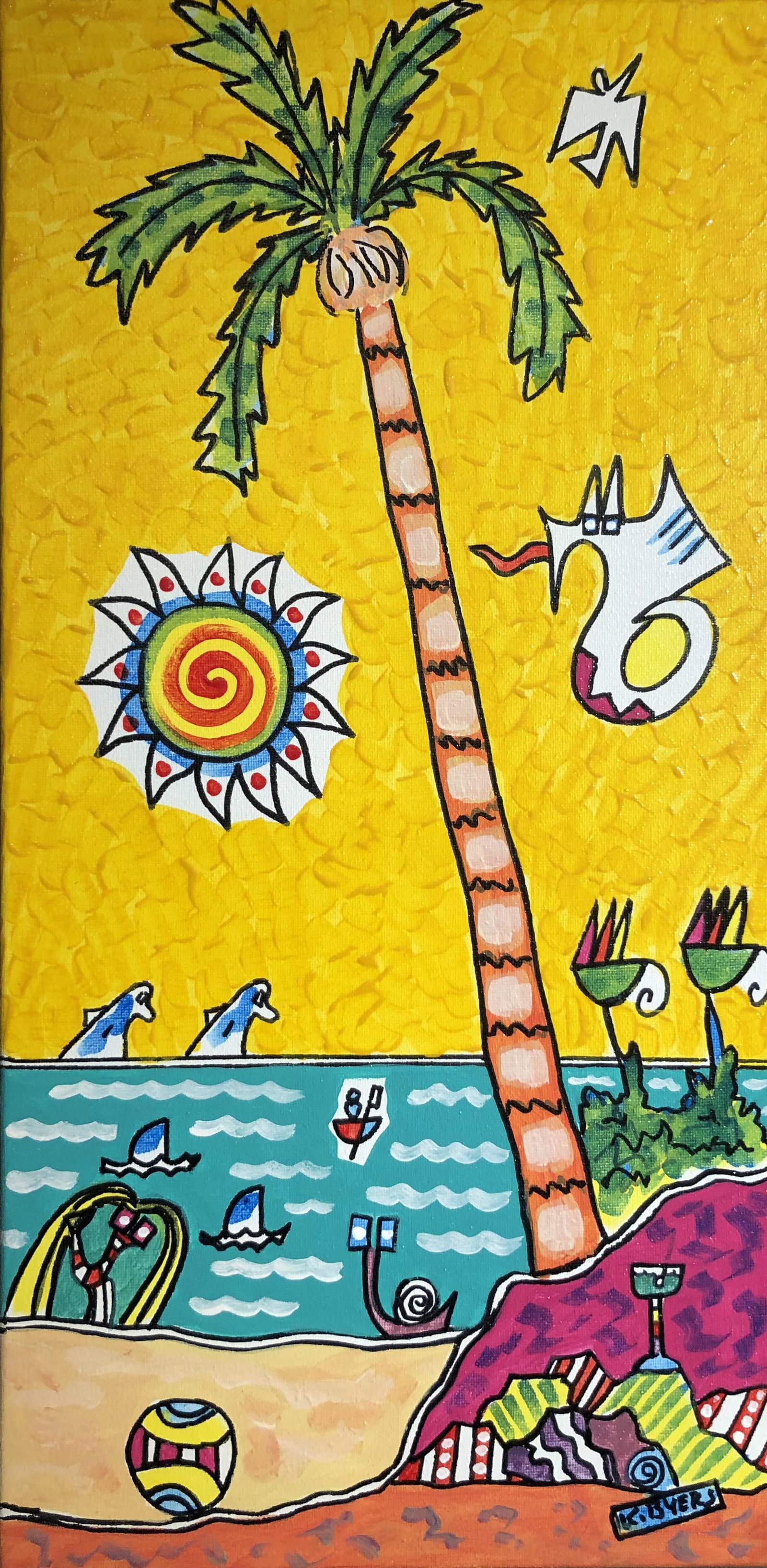 Kimm Byers "Beach Stuff I" 2021 Acrylic Signed (1 of 6)