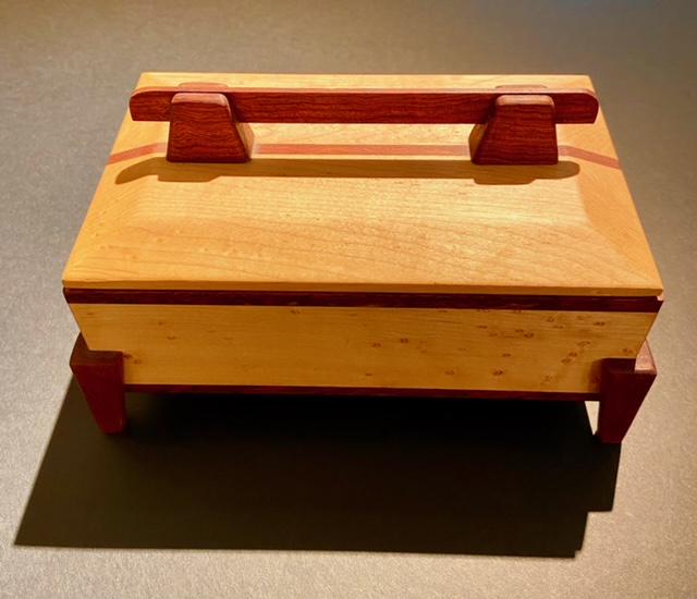 Custom Wood Box Birdseye Maple / Cherry Wood (1 of 5)