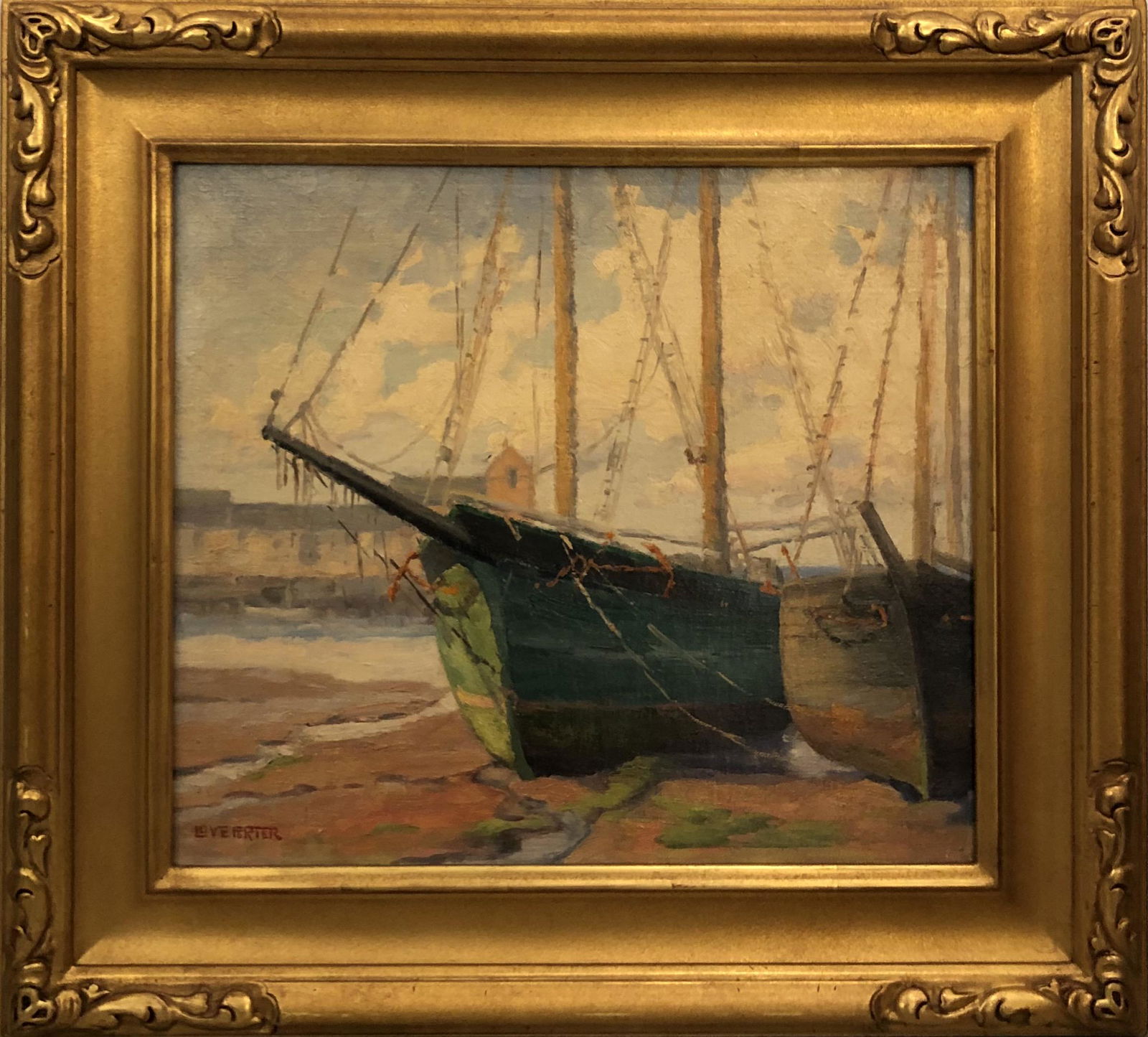 Love Porter "Newport Harbor" Original Oil on Canvas Signed (1 of 9)