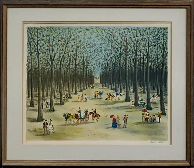 Claude Tabet "Tree Lined Path" Signed Serigraph (1 of 4)