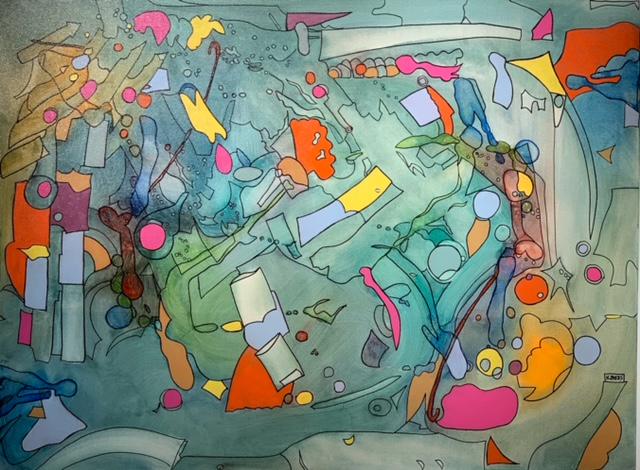 Kimm Byers Abstract Signed Original Acrylic on Canvas (1 of 9)