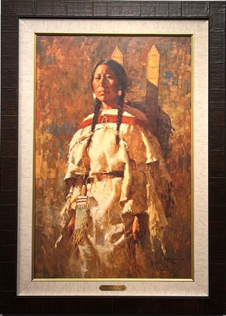 Howard Terpning "Cheyenne Mother" Signed LE Canvas (1 of 10)