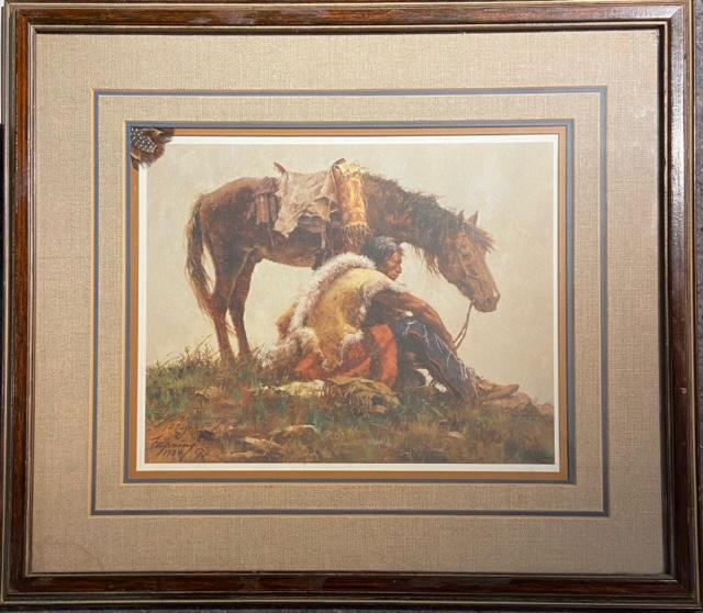 Howard Terpning "Watching the Column" Signed Lithograph LE (1 of 6)