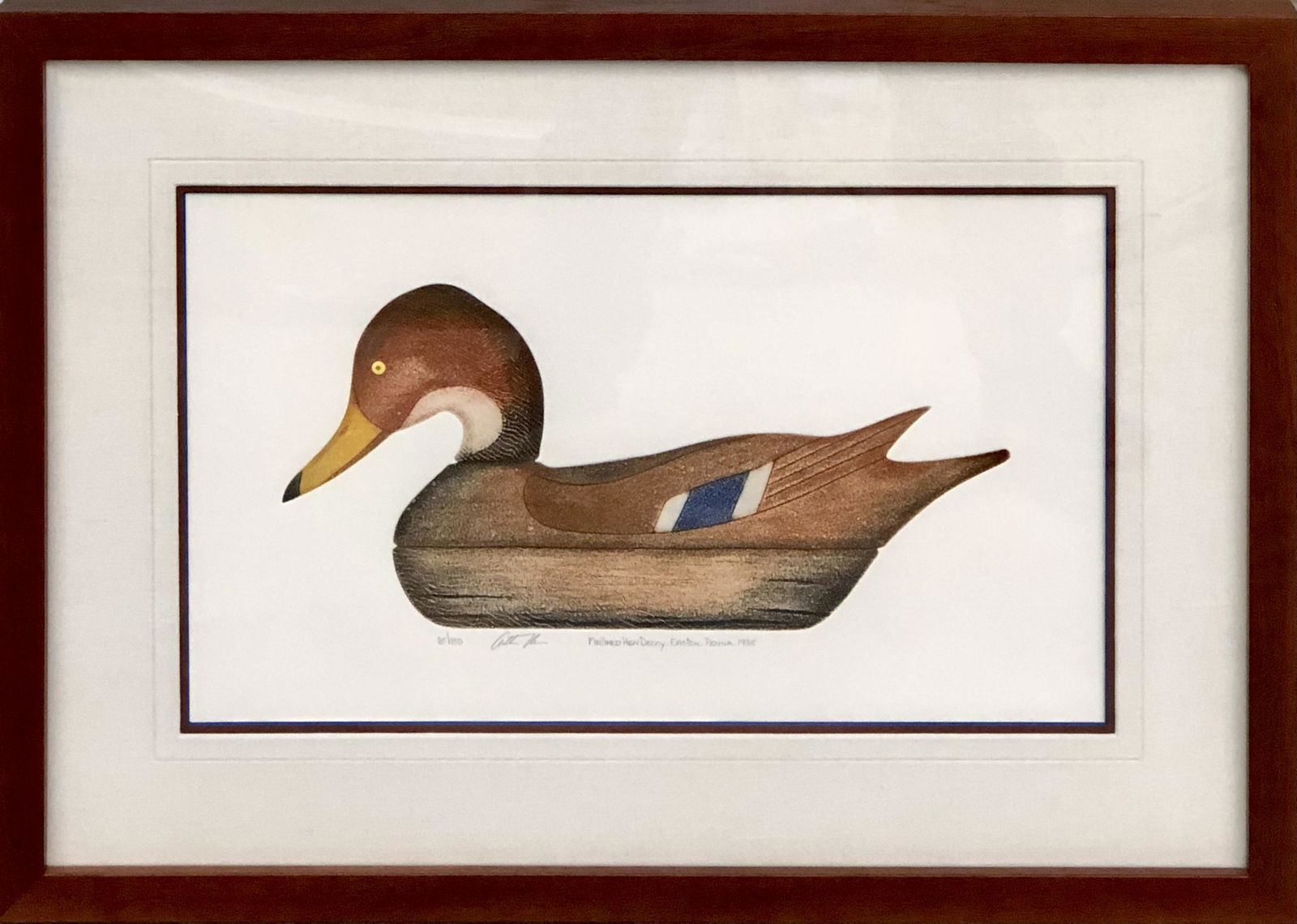 Arthur Nevin "Mallard Hen Decoy" Hand-Colored Etching Signed (1 of 4)