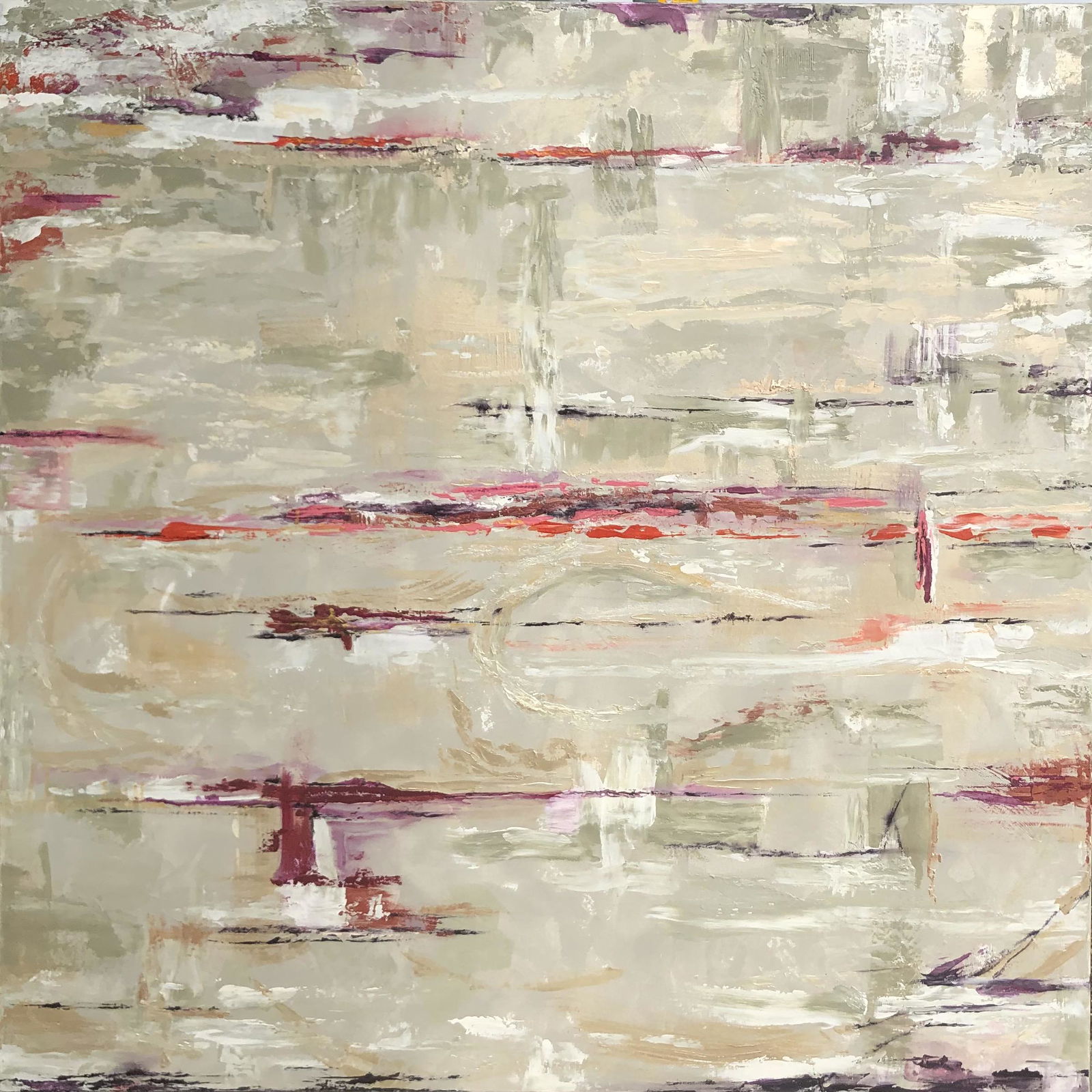 Barbara Owens "The Wall (I.)" Signed Original Acrylic (1 of 5)