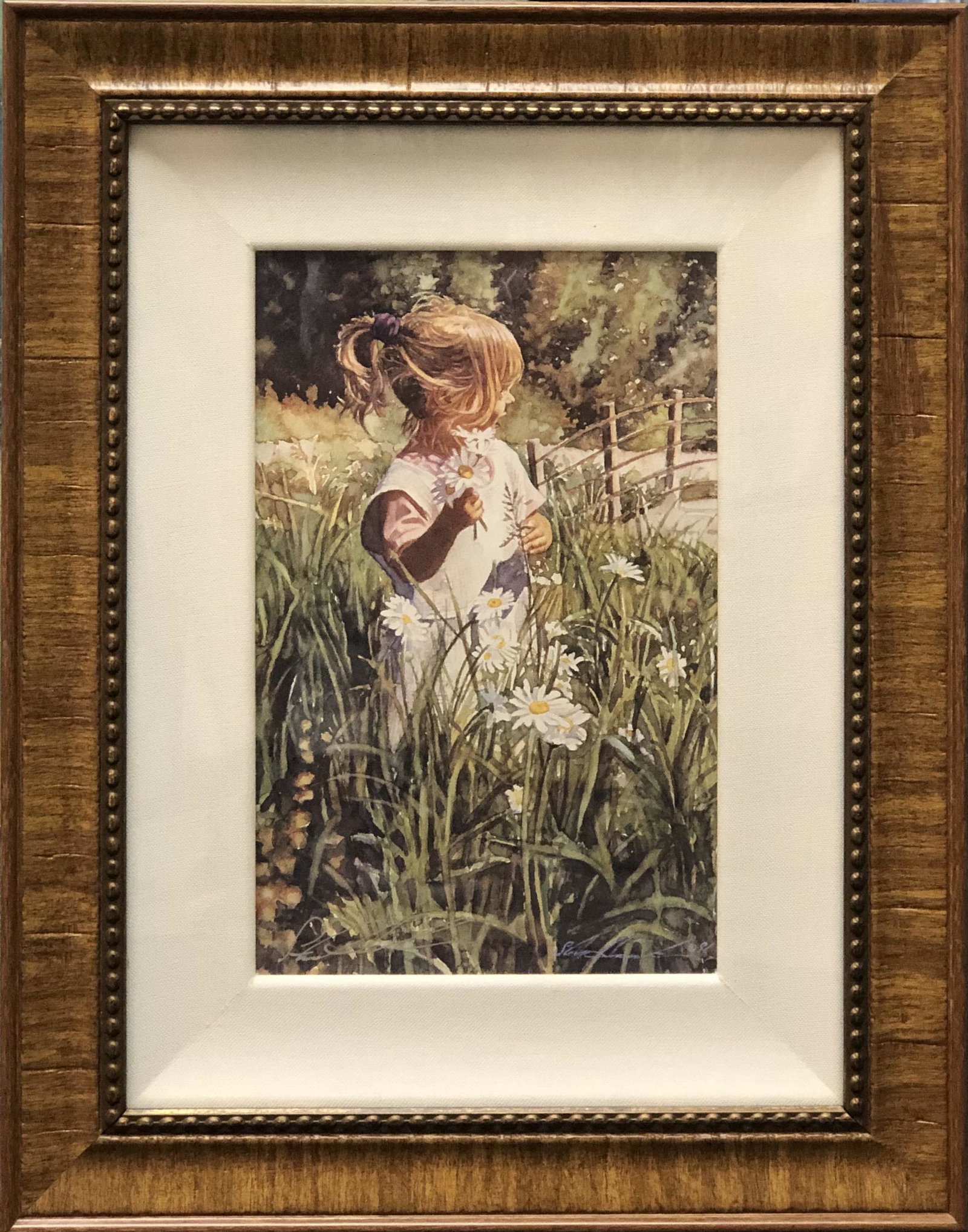 Steve Hanks "Picking Daisies" Signed Lithograph (1 of 5)