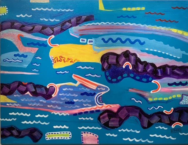 Kimm Byers Abstract Signed Original Acrylic on Canvas (1 of 9)