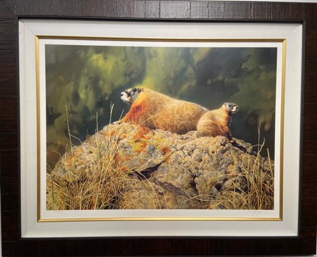 Nancy Glazier "Rock Chuck Rock - Marmots" Signed Litho (1 of 5)