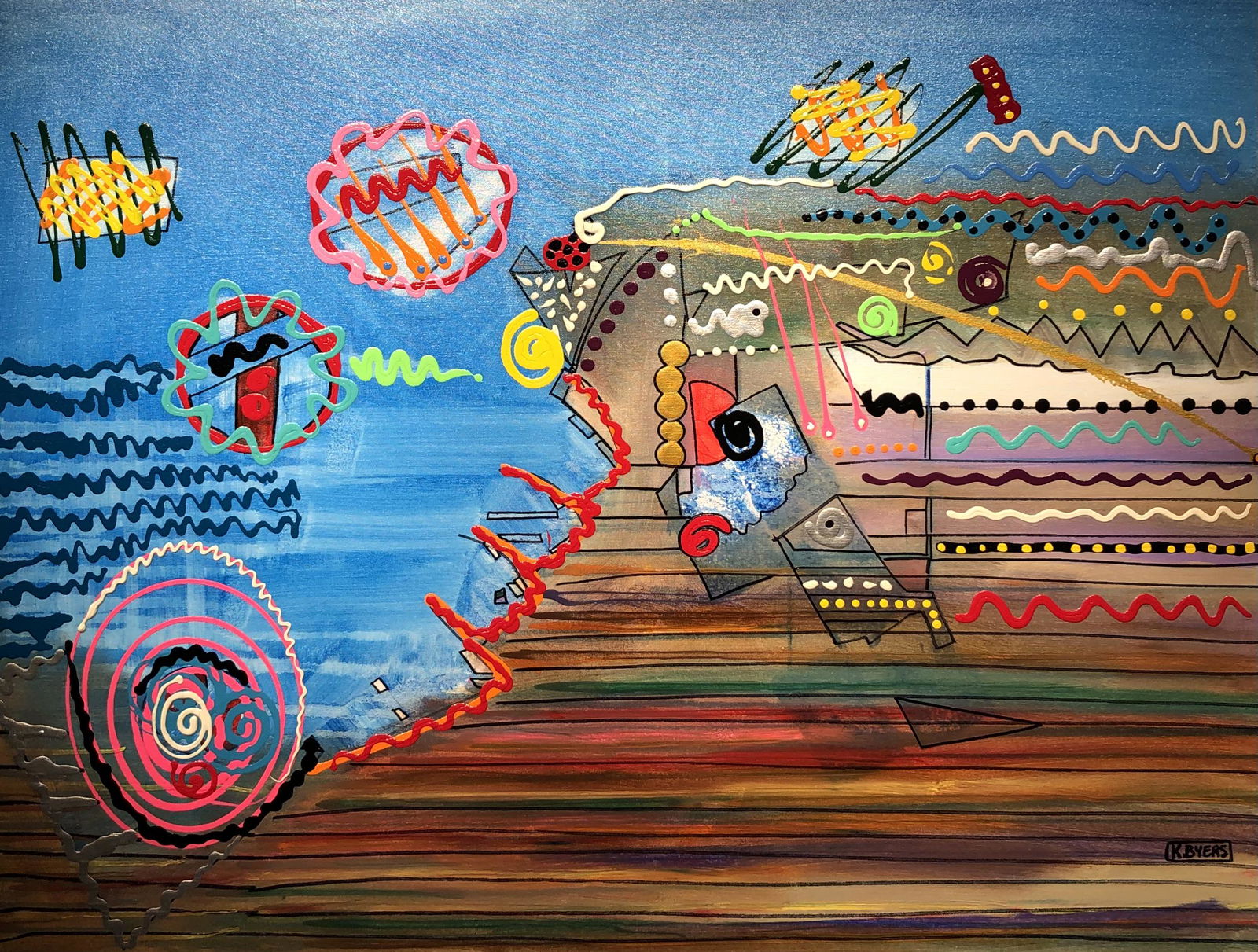 Kimm Byers "Put Your Dog on a Leash" Signed Original (1 of 7)