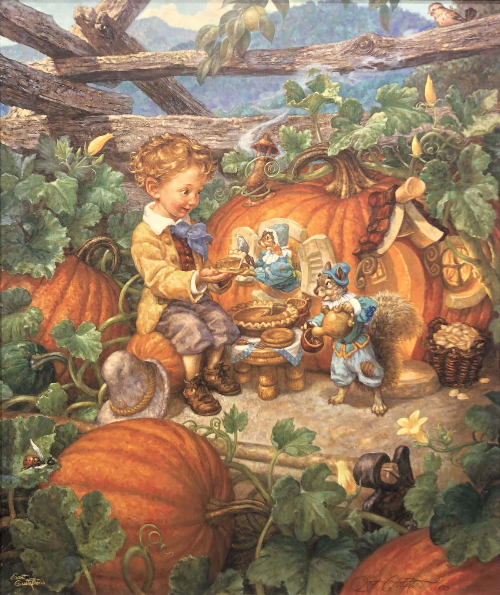 Scott Gustafson "Peter Peter Pumpkin Eater" Signed Lithograph LE (1 of 6)