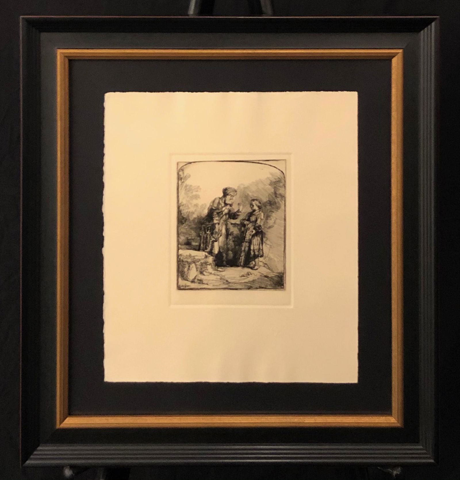 Rembrandt "Abraham Parlant a' Isaac" Etching (1 of 5)