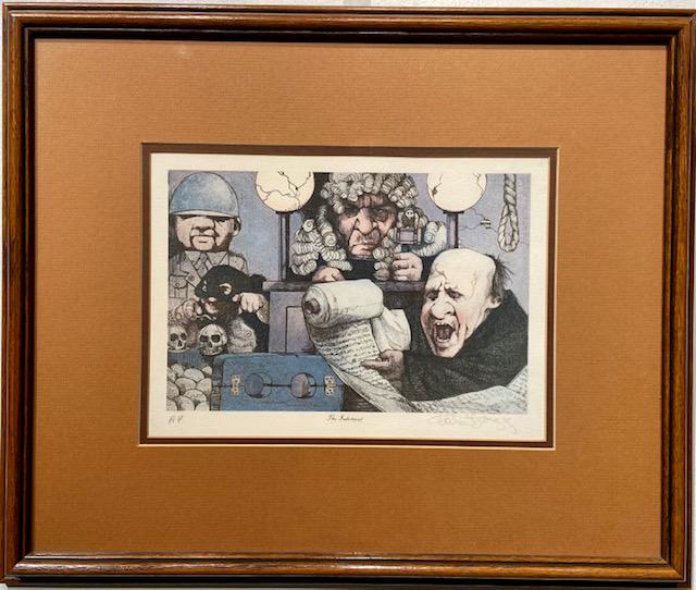 Charles Bragg "The Indictment" Signed Color Lithograph AP (1 of 7)