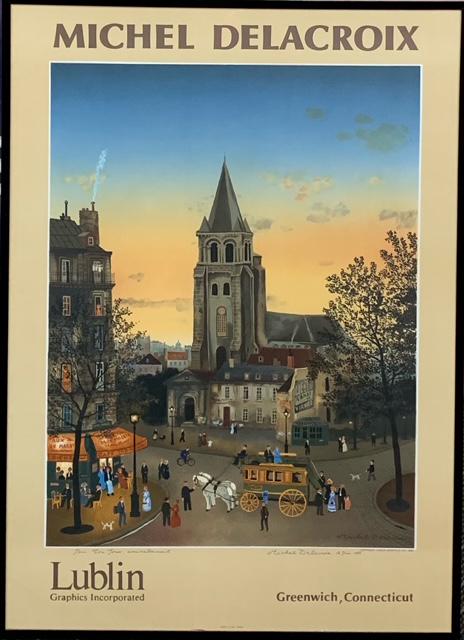 Michel Delacroix "Aux Deux Magots" Singed Litho (1 of 2)