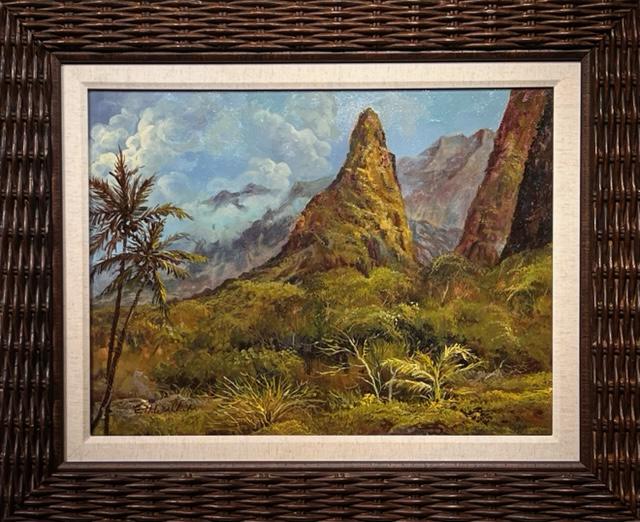 E.H. Walker IAO Valley Maui Original Oil on Canvas: Artist: Harold E. Walker Title: IAO Valley Maui Medium: Original Acrylic on Canvas Art Dimensions: 18 H x 24 W inches27 H33 W