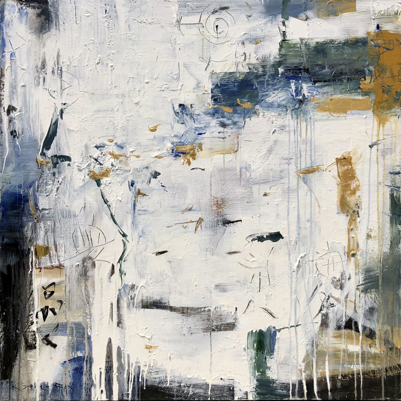 Jorn Fox Abstract Original Oil on Canvas Signed (1 of 6)