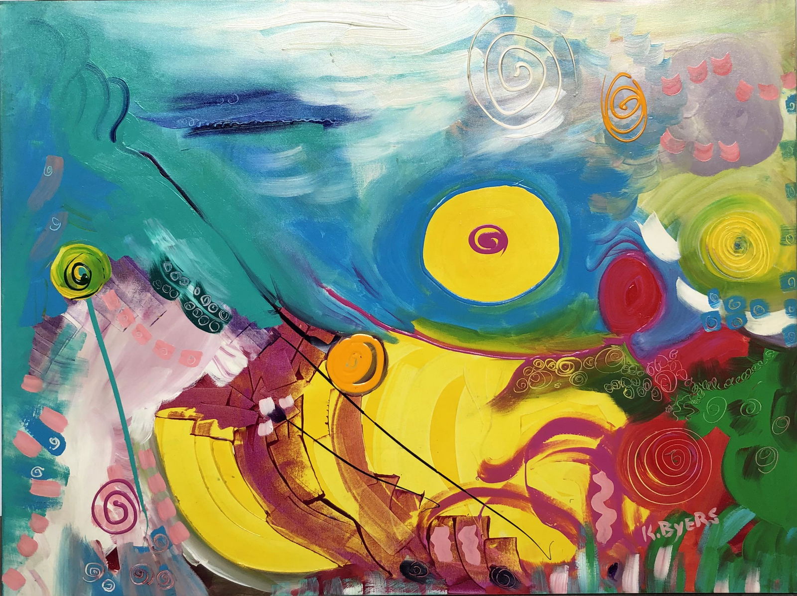 Kimm Byers "The Bubble of Safety..." Acrylic Signed (1 of 8)