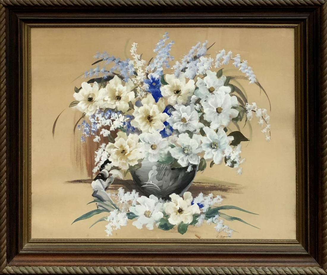 Unknown Signed Original Acrylic on Paper (1 of 6)