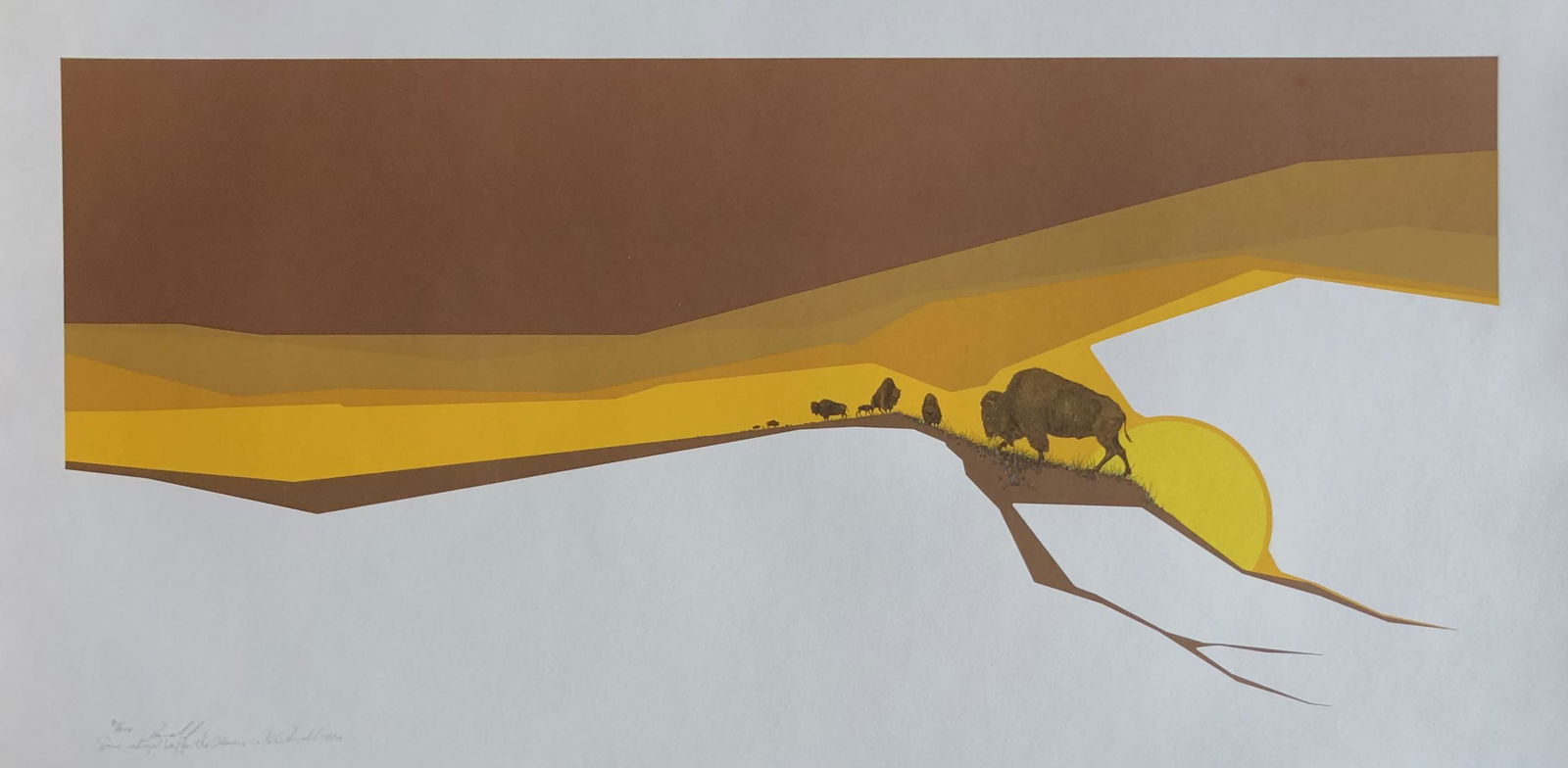 Peter Parnall "Bison" Signed Lithograph LE (1 of 5)