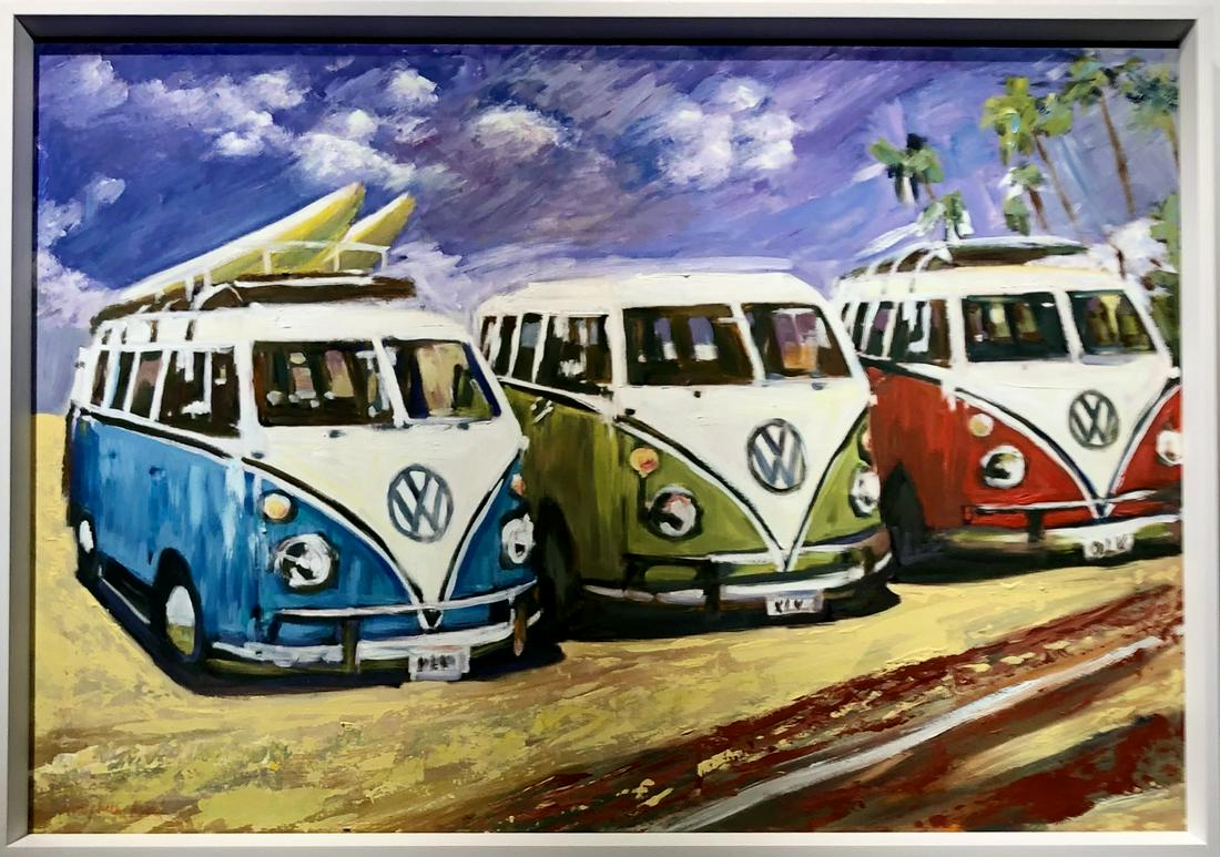 Yaseman Asad "Three's Company" Signed Oil on Canvas (1 of 7)