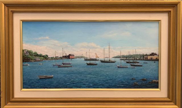 Michelle Jata "I Love Gloucester" Singed Original: Artist: Michelle Jata Title: I Love Gloucester Medium: Original Oil on Canvas Art Dimensions: 10 H x 20 W inches Framed Dimensions: 15 H x 25 W inches