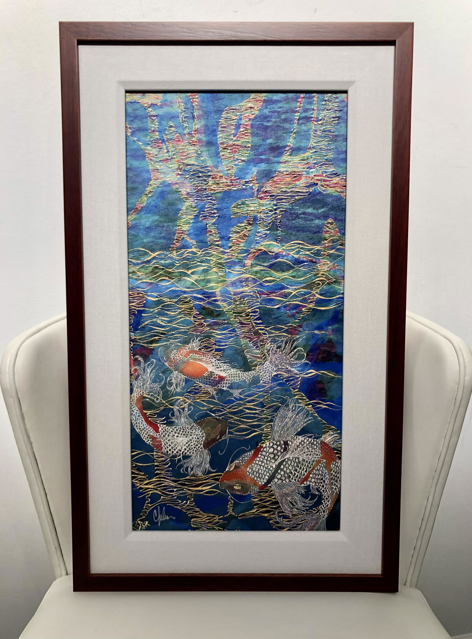 Carolyn Johnson (Koi) Signed Embellished Canvas (1 of 5)