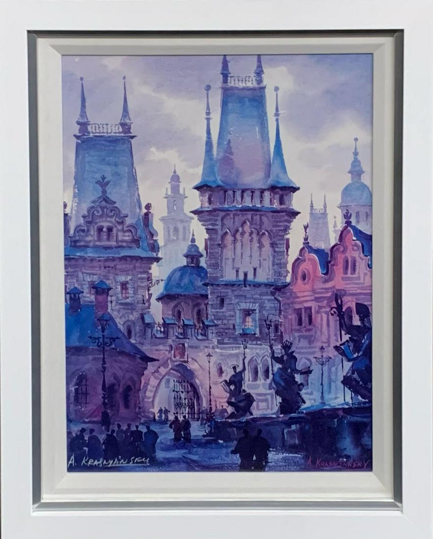 A. Krasnyansky "Prague, Bridge of King Karl" Signed Litho (1 of 5)