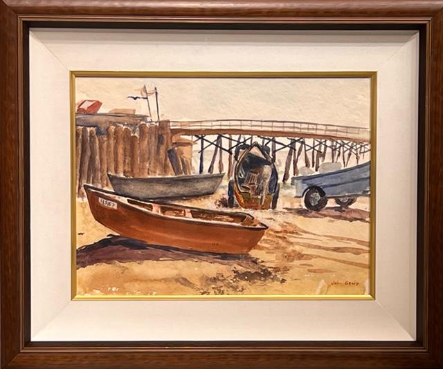 John Genis "Newport Pier" Signed Original Watercolor (1 of 7)