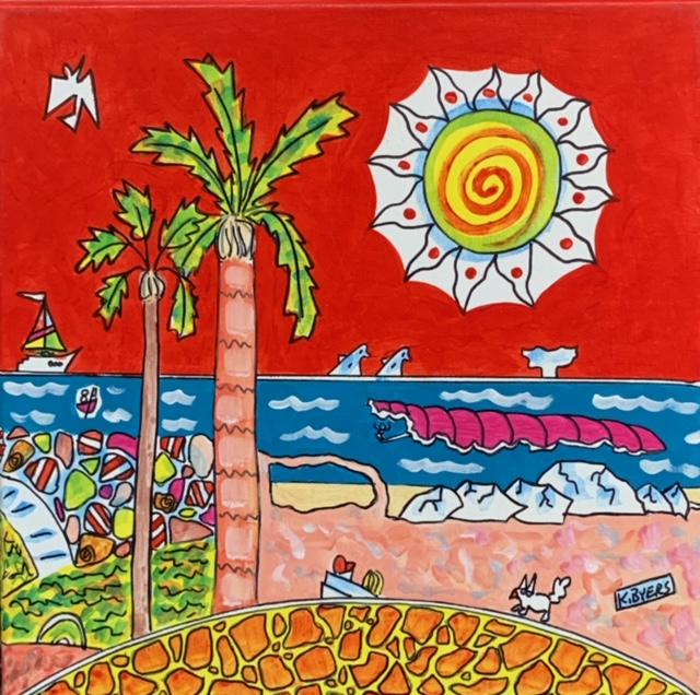Kimm Byers "Cuvier Park La Jolla" Signed Original Acrylic (1 of 5)