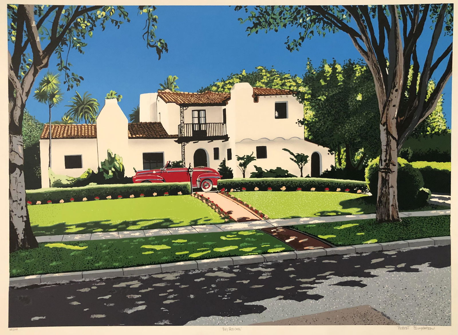 Robert Blumhagen "Big Red Car" Signed Serigraph LE (1 of 4)