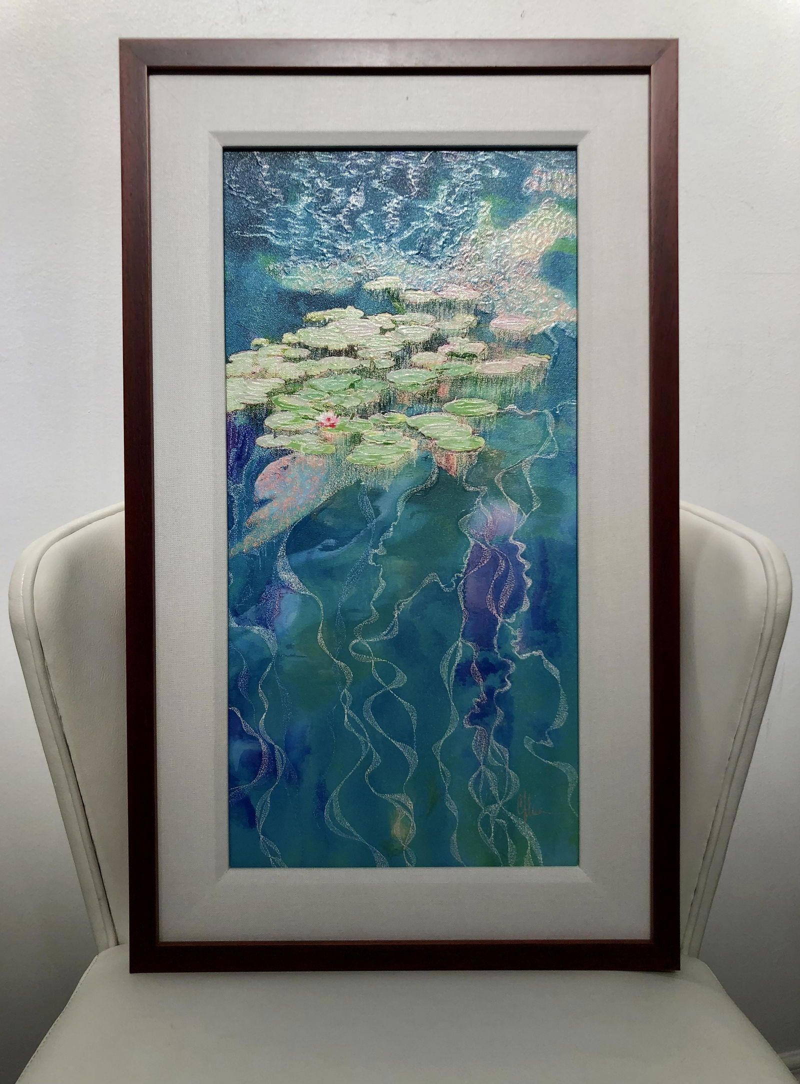 Carolyn Johnson (Lily Pads) Signed Embellished Canv (1 of 5)