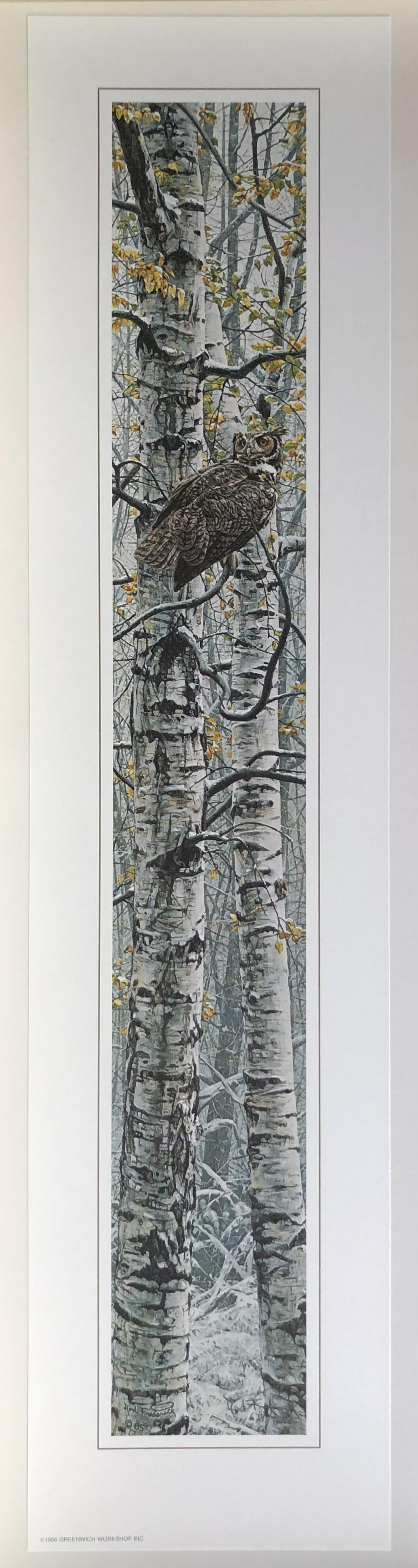 Rod Frederick "Great Horned Owl" Signed Litho LE (1 of 5)