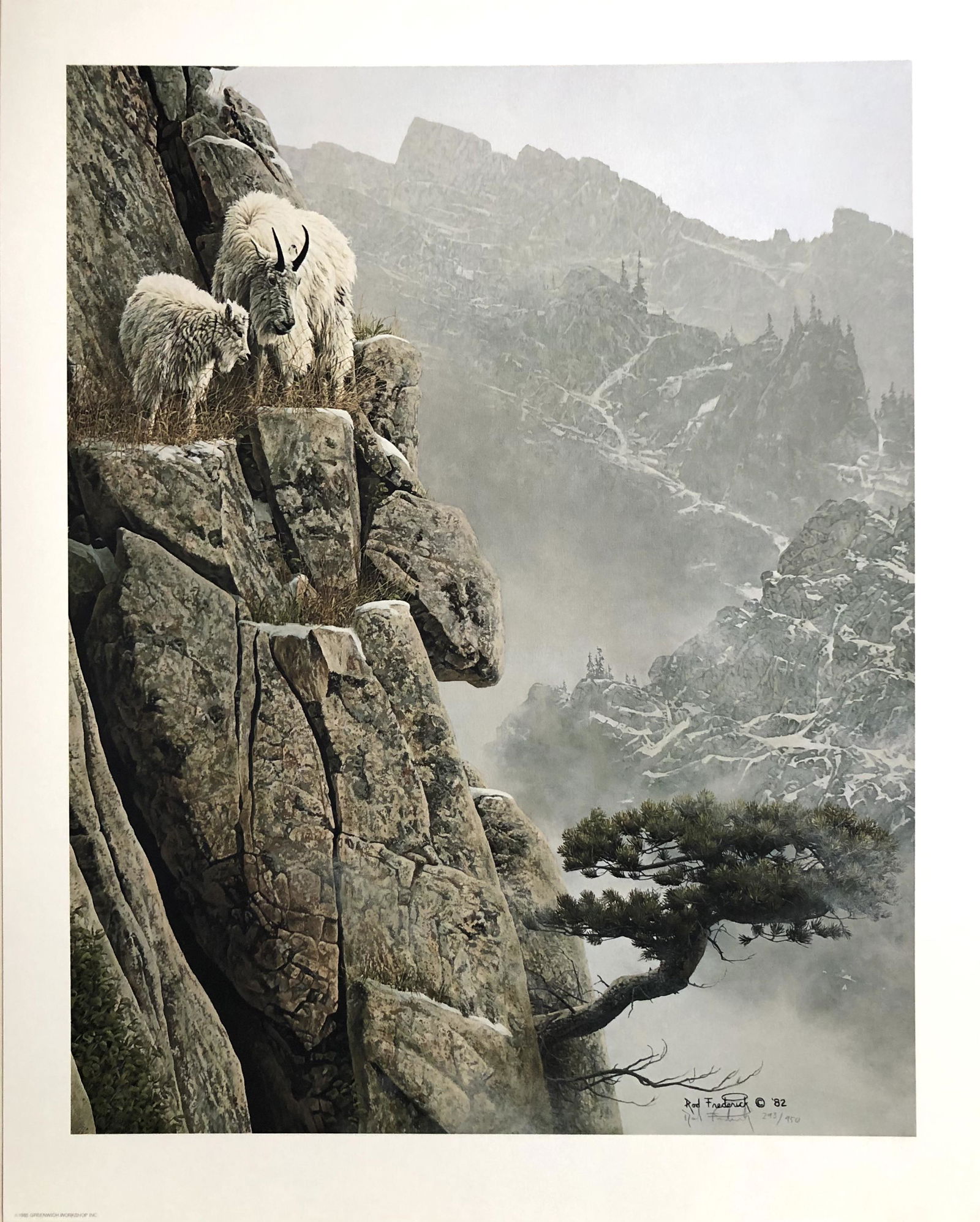 Rod Frederick "Misty Morning Lookout" Signed Litho LE (1 of 5)