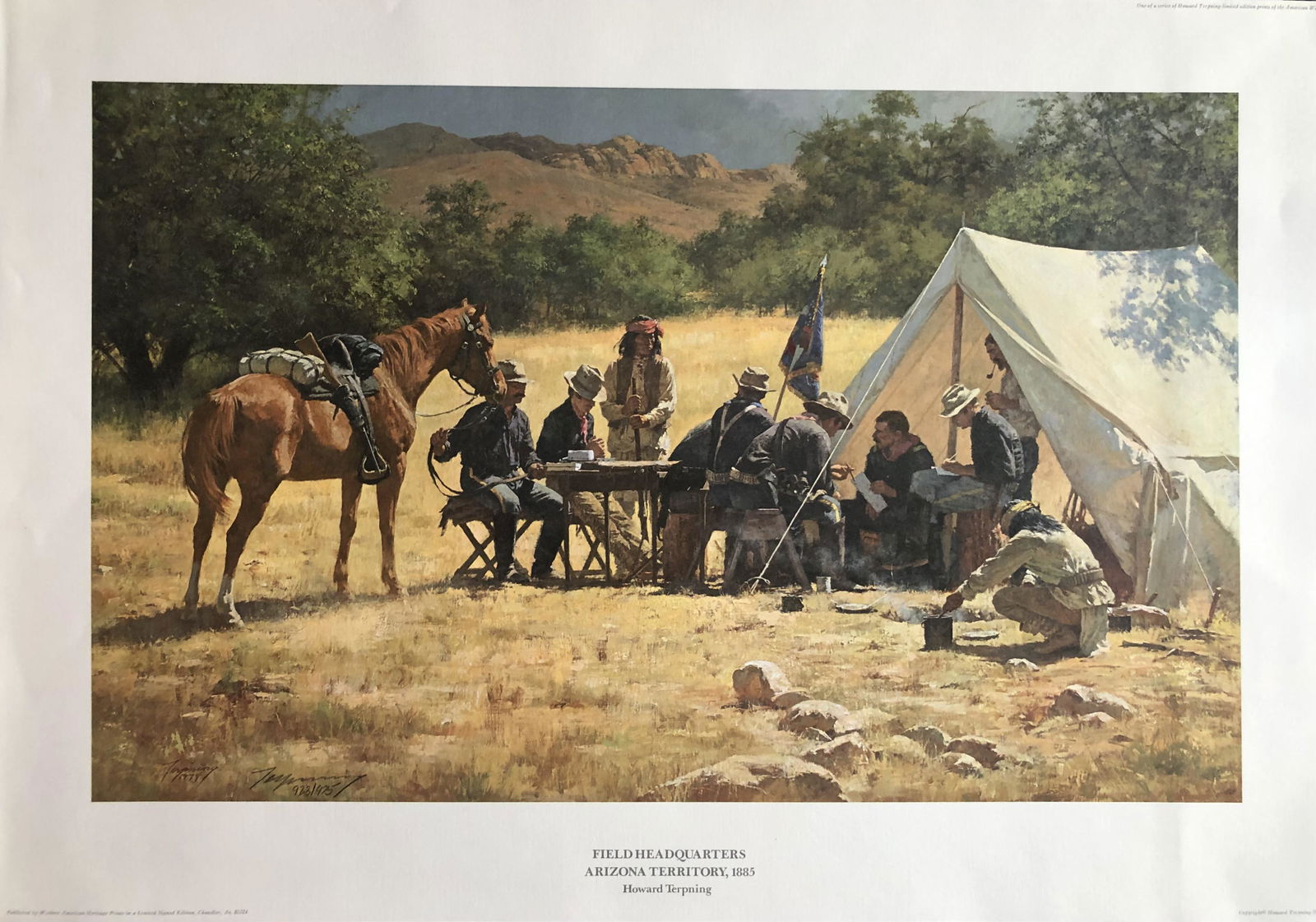 Howard Terpning "Field Headquarters" Signed Litho LE w/COA (1 of 6)