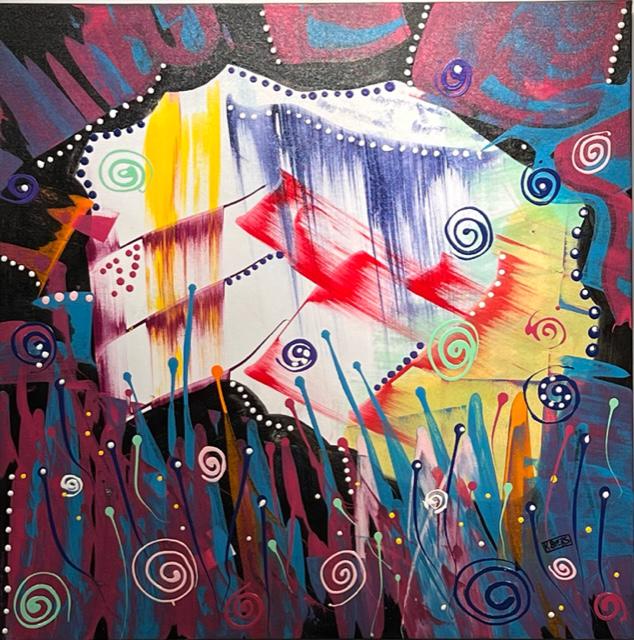 Kimm Byers Abstract Signed Original Acrylic on Canvas (1 of 13)