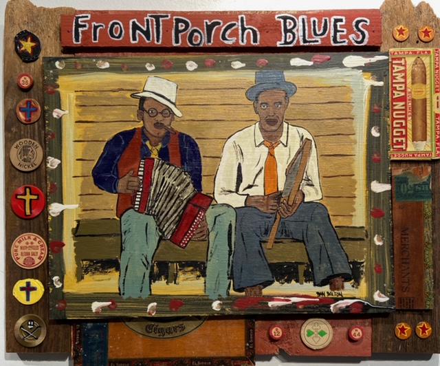Folk Art - Dan Dalton "Front Porch Blues" Signed (1 of 7)