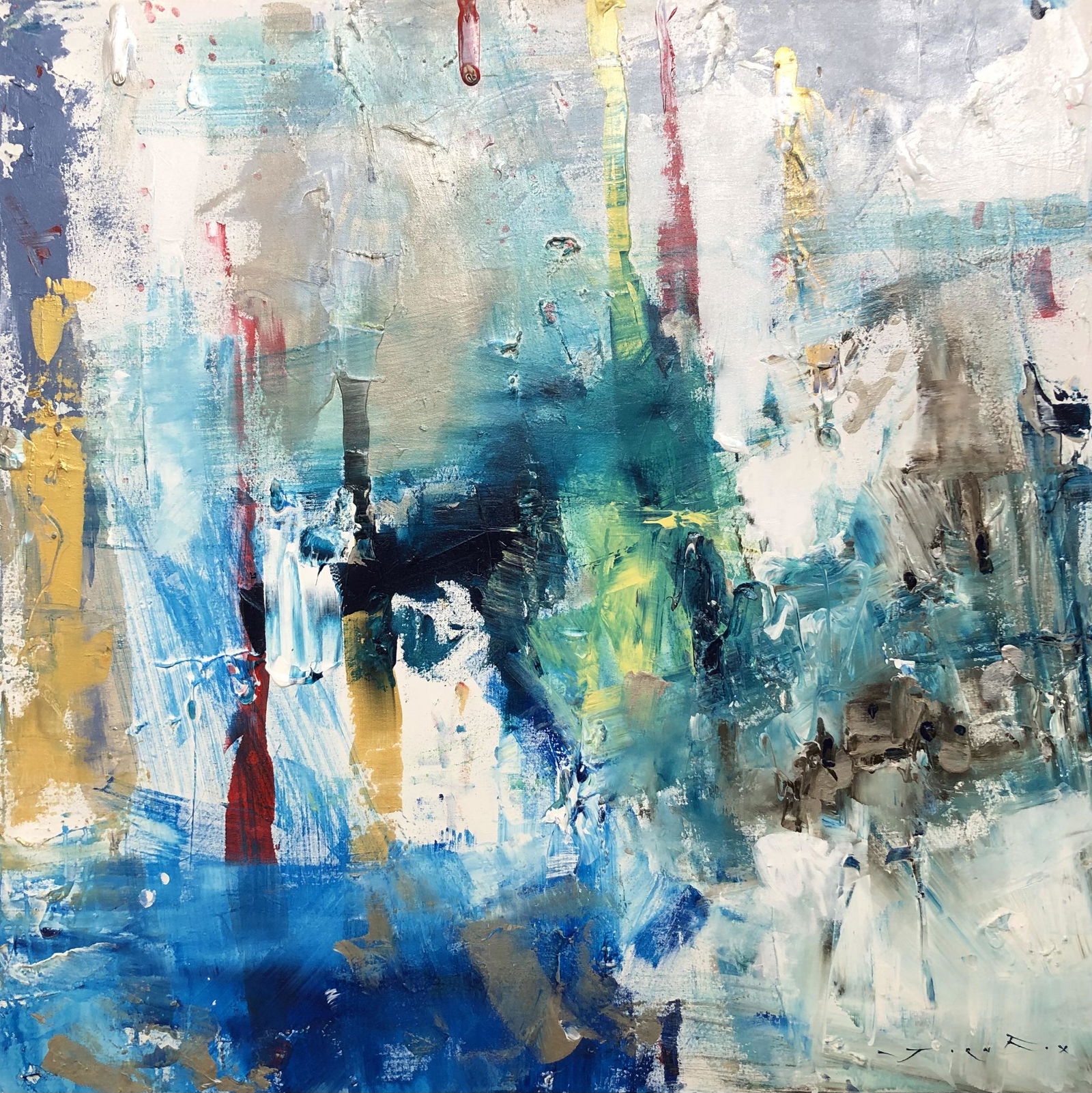 Jorn Fox Abstract Signed Original Acrylic (1 of 4)