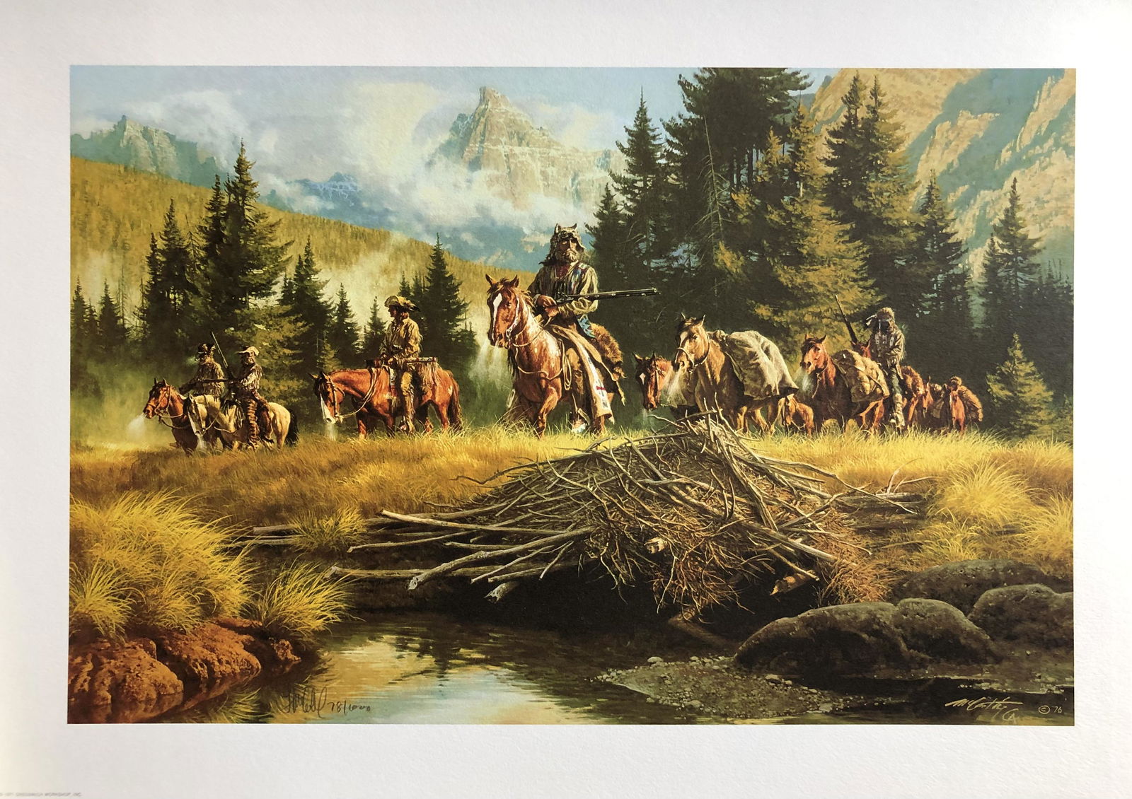 Frank McCarthy "The Beaver Men" Signed Litho LE (1 of 5)