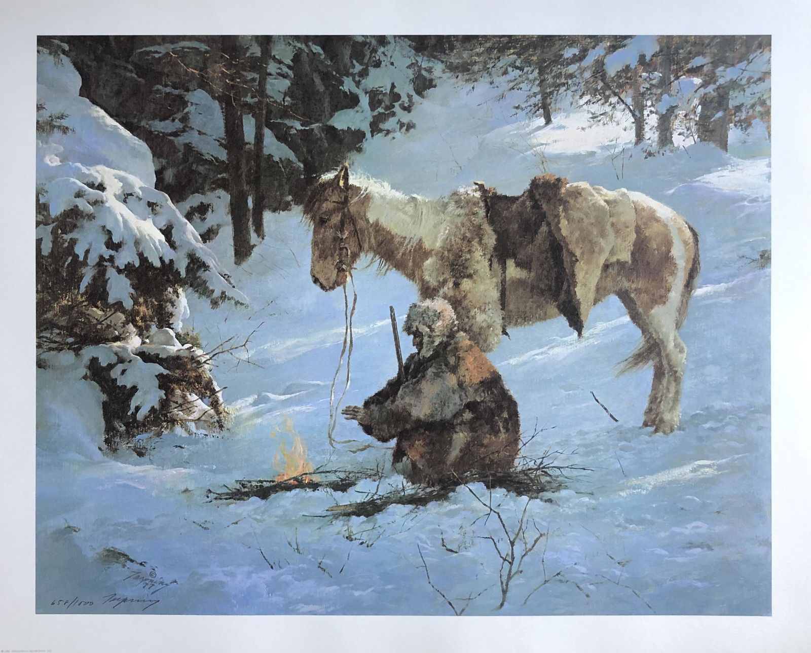Howard Terpning "Small Comfort" Signed Lithograph LE (1 of 4)