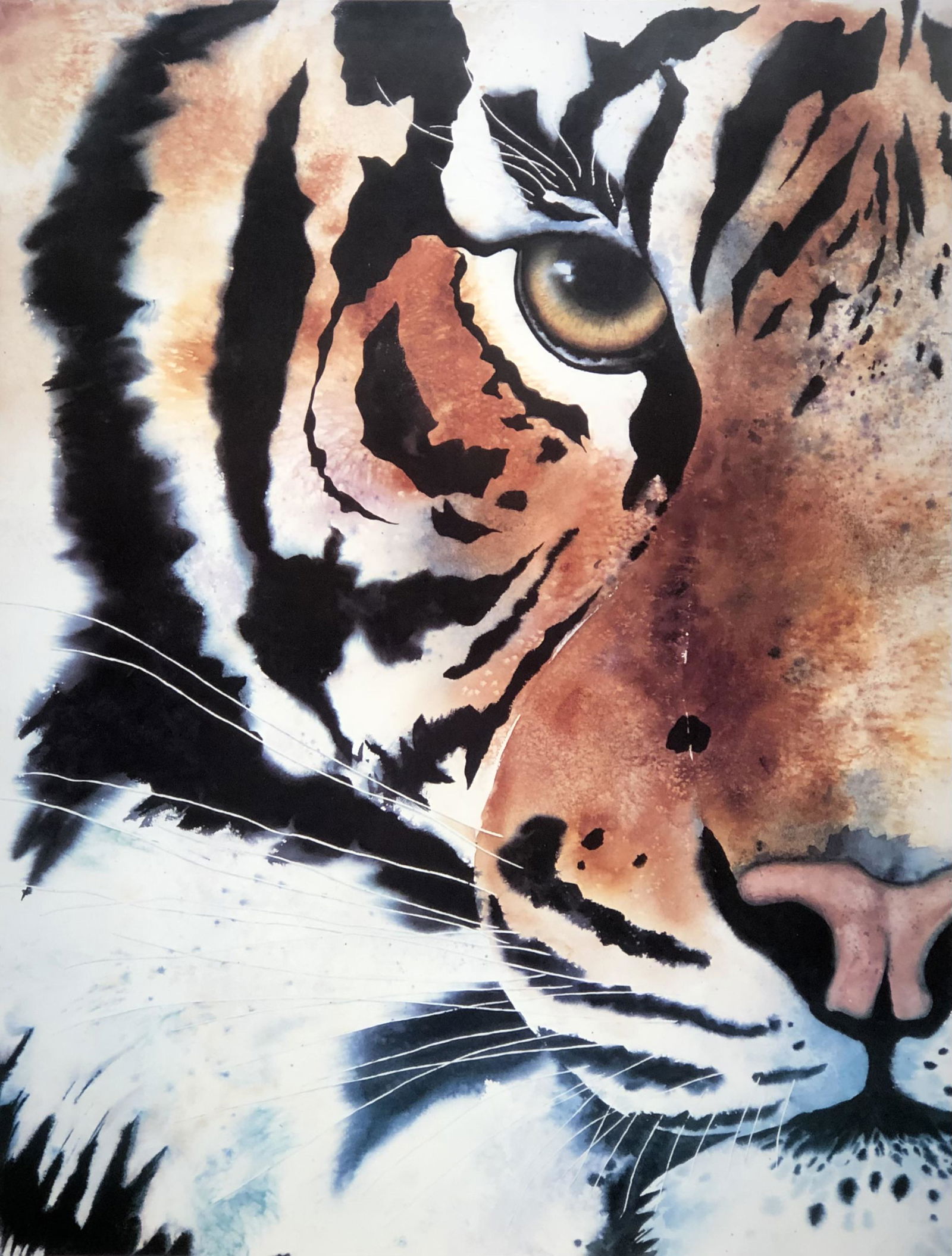 Michael David Ward "Eye of the Tiger" Signed Lithograph LE: Artist: Michael David Ward Title: Eye of the Tiger Medium: Lithograph on Paper Limited Edition: 12/450 Art Dimensions: 33 H x 26 W inches44 H x 35 W inches