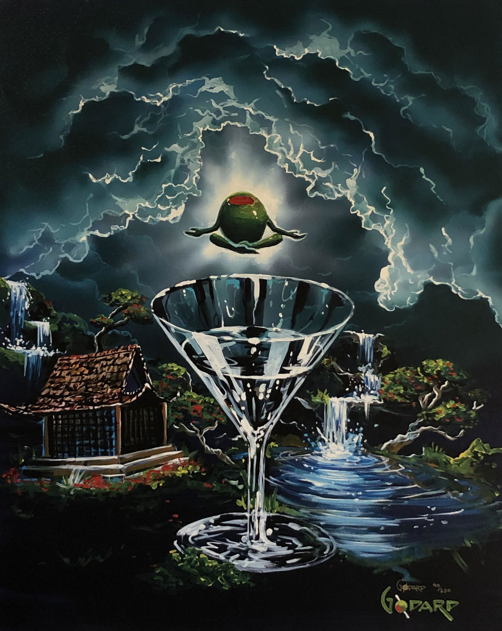 Michael Godard "Zen Martini 2 Tranquility Found" Signed Giclee LE w/COA (1 of 7)