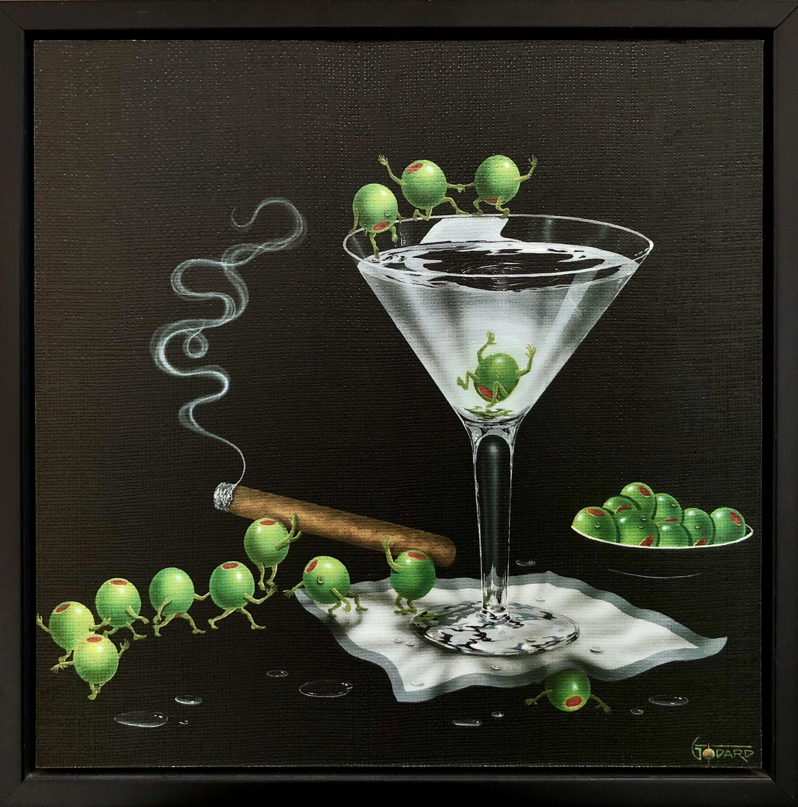 Michael Godard "Martini Limbo" Giclee on Board (1 of 5)