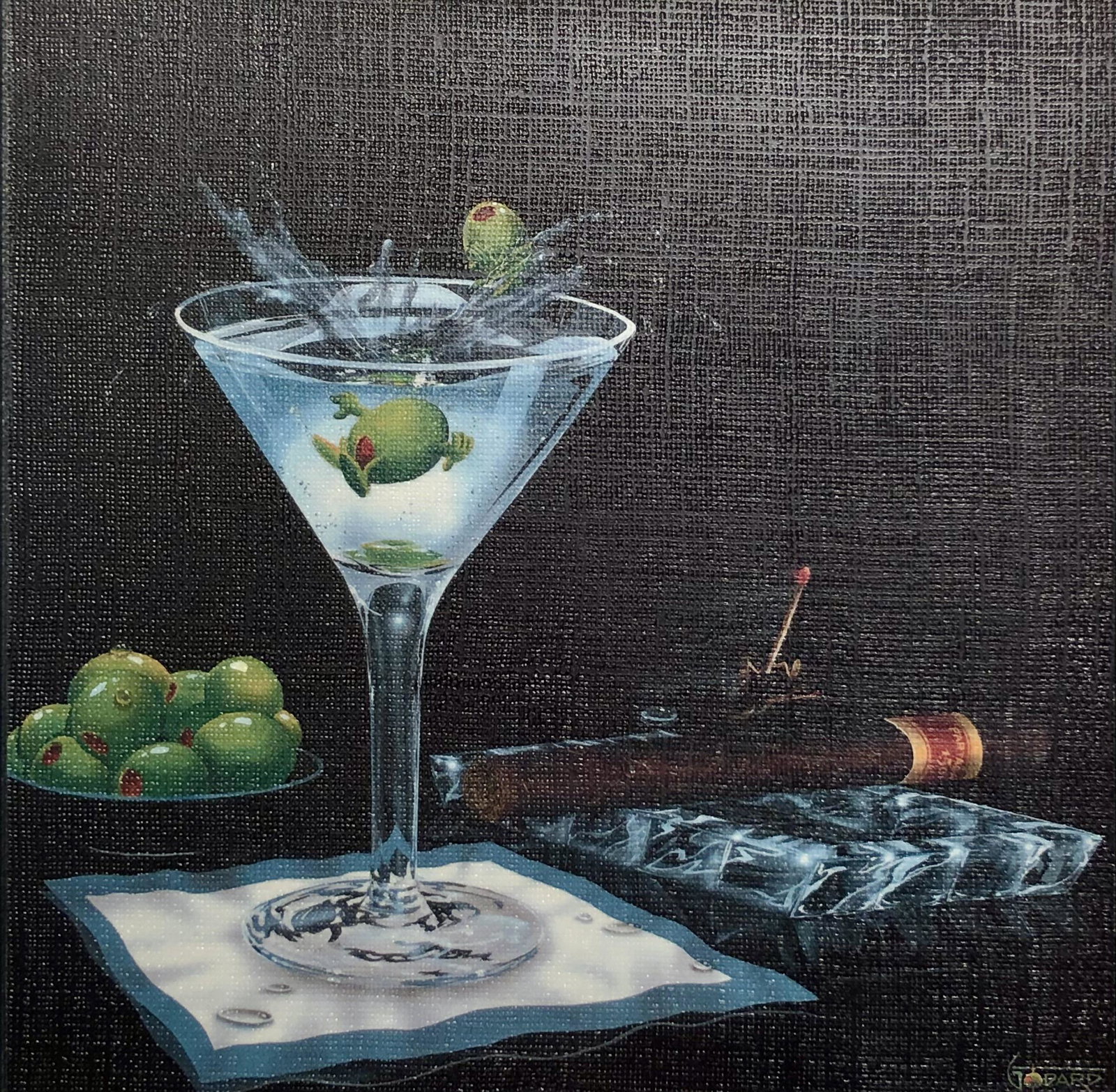 Michael Godard "Olive Party" Giclee on Board (1 of 5)