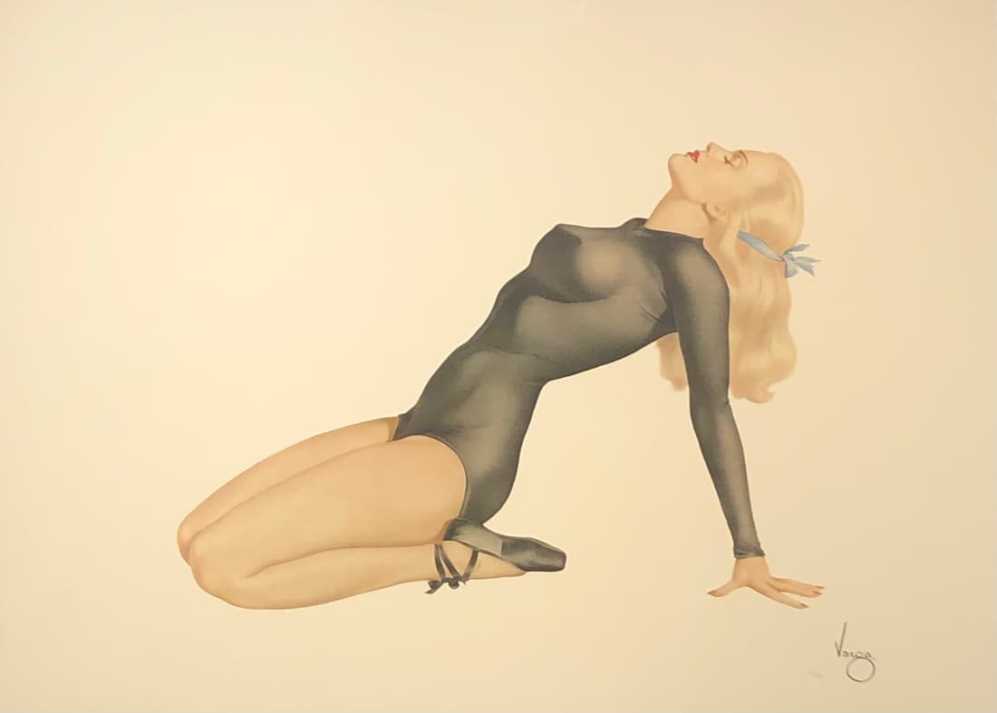 Alberto Vargas "Vargas Girl" Lithograph Limited Edition: Artist: Alberto Vargas Title: Vargas Girl Medium: Lithograph on Paper Limited Edition: 87/450 Art Dimensions: 26 H x 35 W inches Framed Dimensions: 36 H x 45 W inches