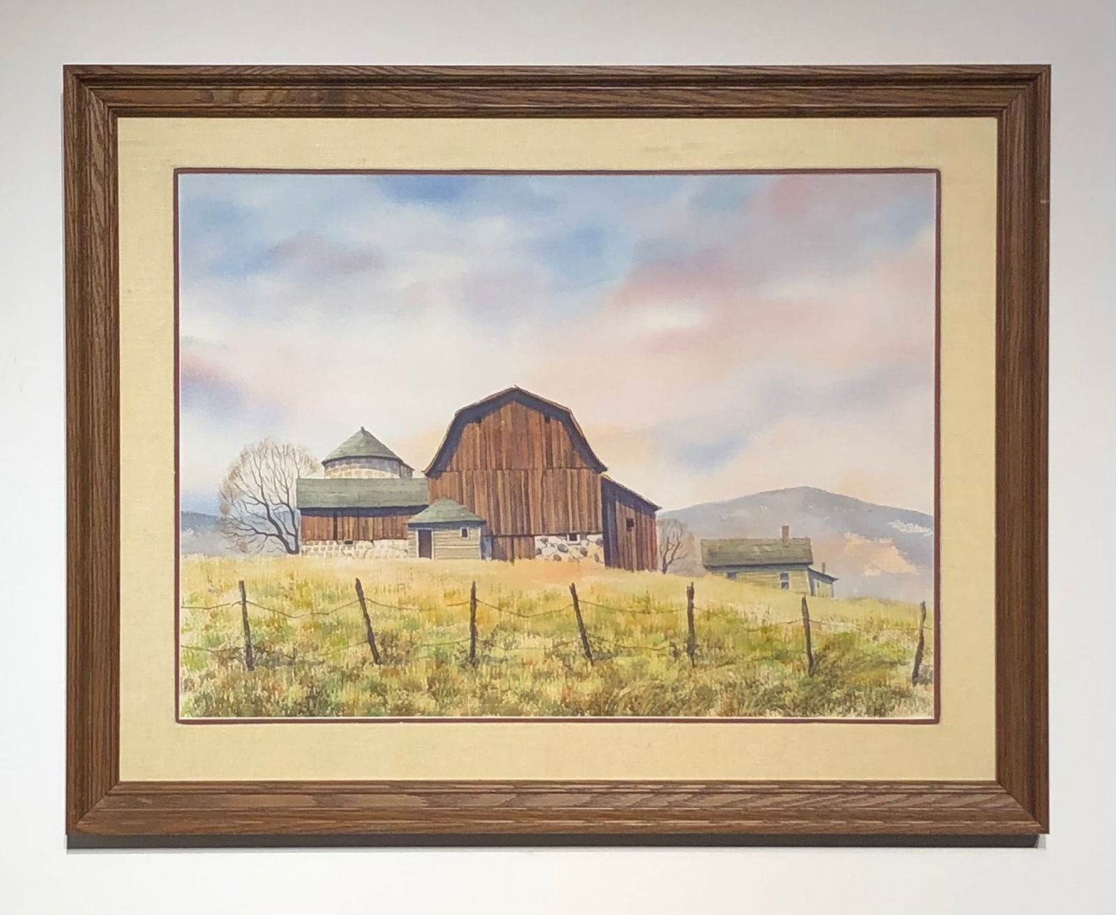 Edward Slade (Untitled - Landscape/Barn) - Signed Original Watercolor (1 of 7)