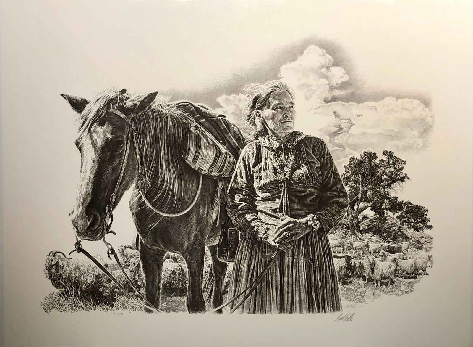 Paul Calle "Caring For The Herd" Signed Lithograph (1 of 4)