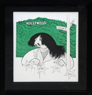 Al Hirschfeld "Ringo" Hand Pulled Lithograph: Artist: Al Hirschfeld Title: Ringo Medium: Lithograph on Paper Art Dimensions: 17 H x 15 W inches Framed Dimensions: 24 H x 21 W inches